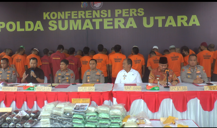 Waka Polda Sumut Pimpin Konferensi Pers Bersama Wilayah Jajaran Polres Astara