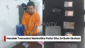 Hendak Transaksi Pengedar Narkotika Diamankan Polsek Kota Kisaran, Polisi Sita 24 Butir Ekstasi
