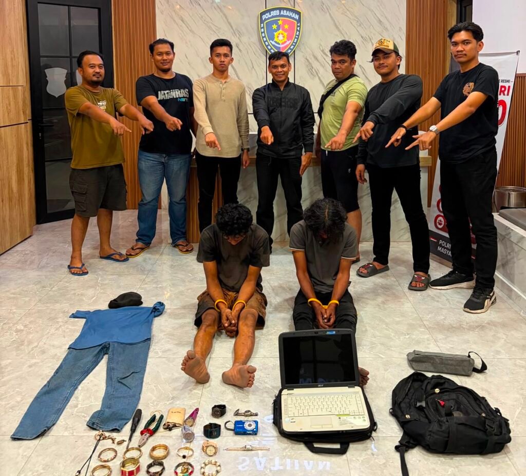 Unit Jatanras Polres Asahan Ringkus Dua Pelaku Pencurian Bongkar Rumah